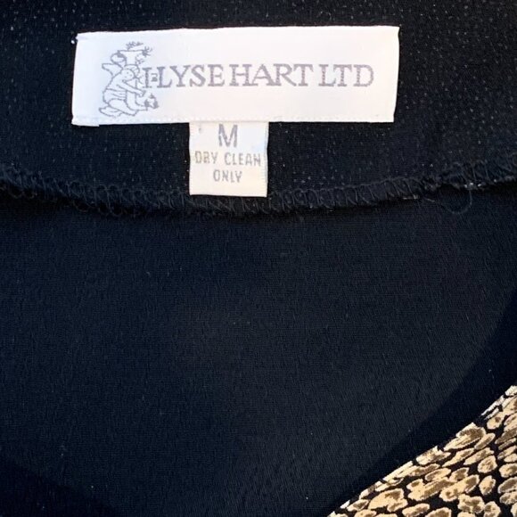 VTG Ilyse Hart Ltd Blazer w/ Attached Button Vest Safari Novelty Print M 24M - Picture 8 of 9